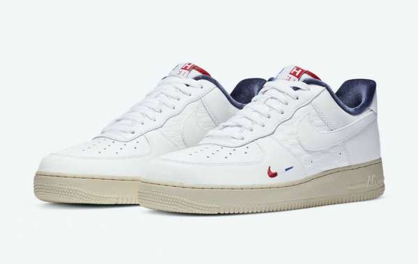 CZ7927-100 Kith x Nike Air Force 1 “France” Leather Shoes to release in fall 2020