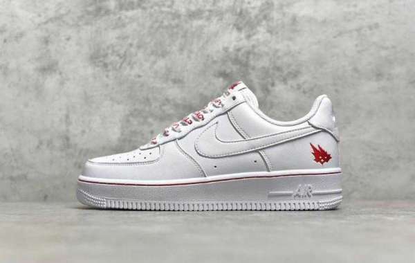 Buy Best Price Nike Air Force 1 TS Cloud White University Red Shoes