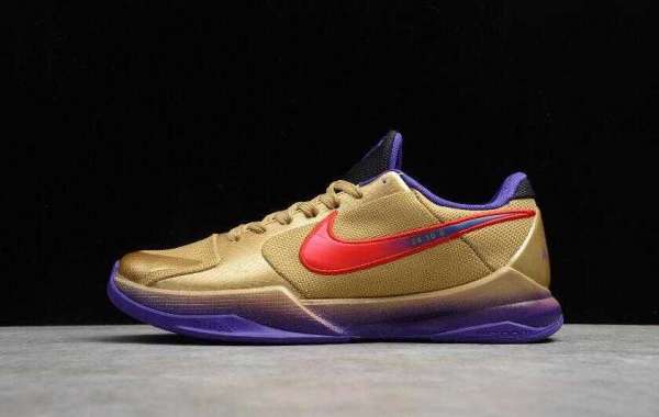 2021 Nike Kobe V Protro Undftd Gold Purple Red Hook for Online Sale