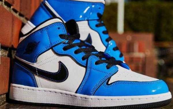 Grab your money to cop the Air Jordan 1 Mid Signal Blue White Once it drops