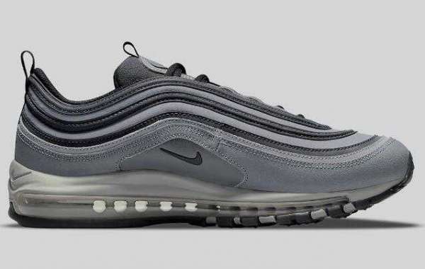 Latest 2021 Nike Air Max 97 Grey Black Release with the Small Swooshes