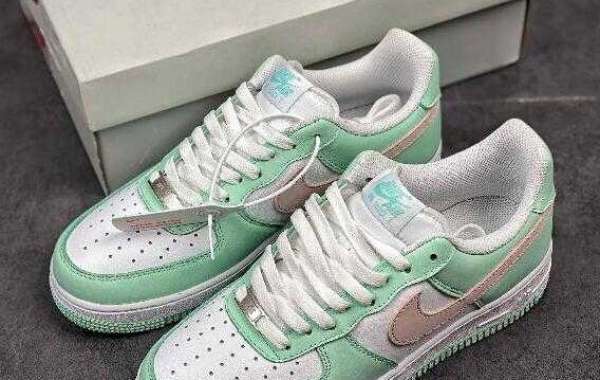 Top Sale AA1726-111 Nike Air Force 1 Low Green Pink White Shoes New Sale