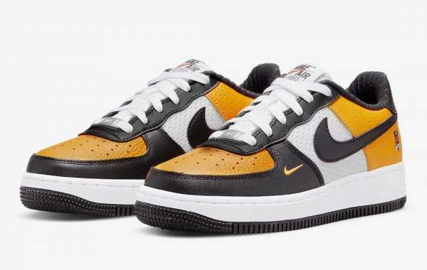 DQ7779-700 Nike Air Force 1 Low GS White Gold Black coming 2022 year