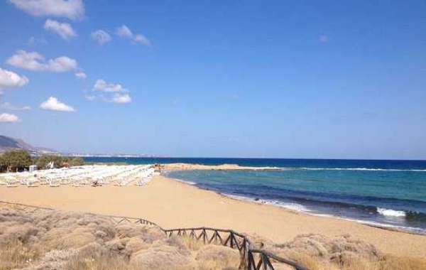 potamos beach at malia crete greece