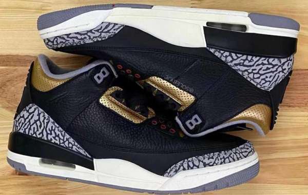 Latest 2022 Air Jordan 3 WMNS “Black Gold” to released on October 6th