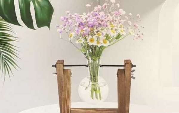 Wooden plant stands add life to the environment