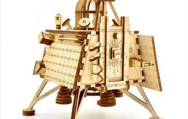 Chandrayaan 3 Vikram Lander Wooden Art Model