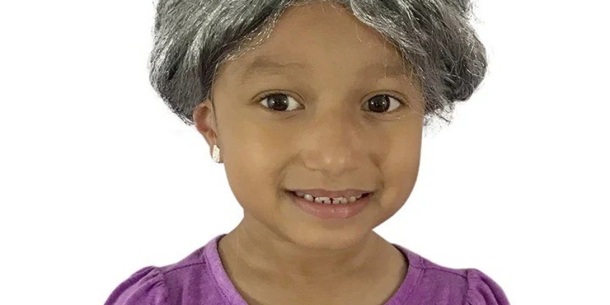 old lady wig for kid
