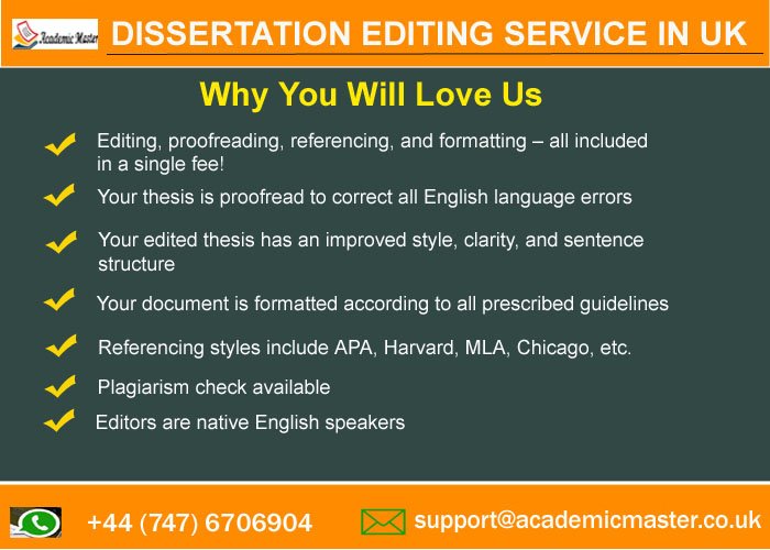 Dissertation Editing Services by the Professional UK Editors