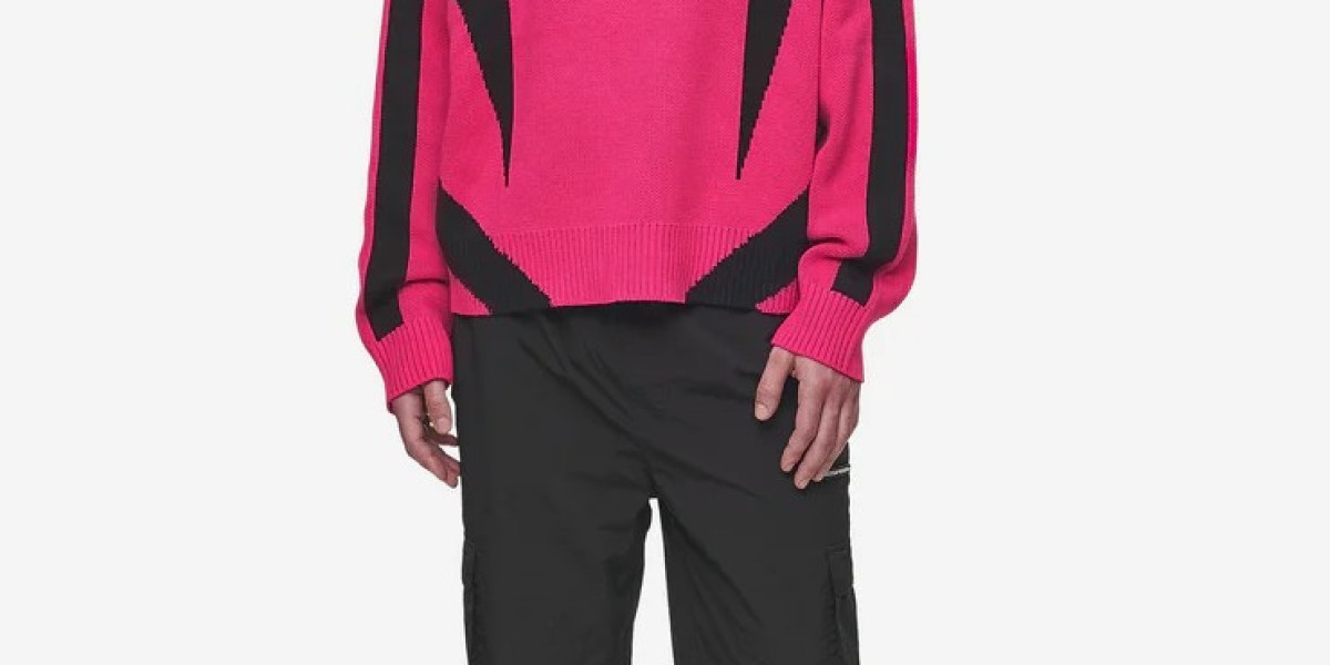 Kazan Boxy Knit Sweater Virtual Pink Black